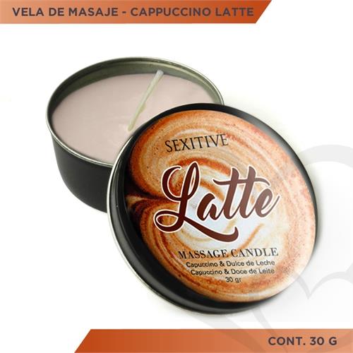 Vela para masajes aroma a cafe latte 30gr